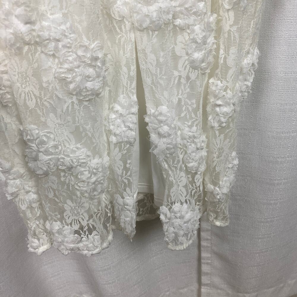 Lulus White Romantic Lace Textured Bodycon Midi Dress Sz.S NWT - Picture 14 of 16